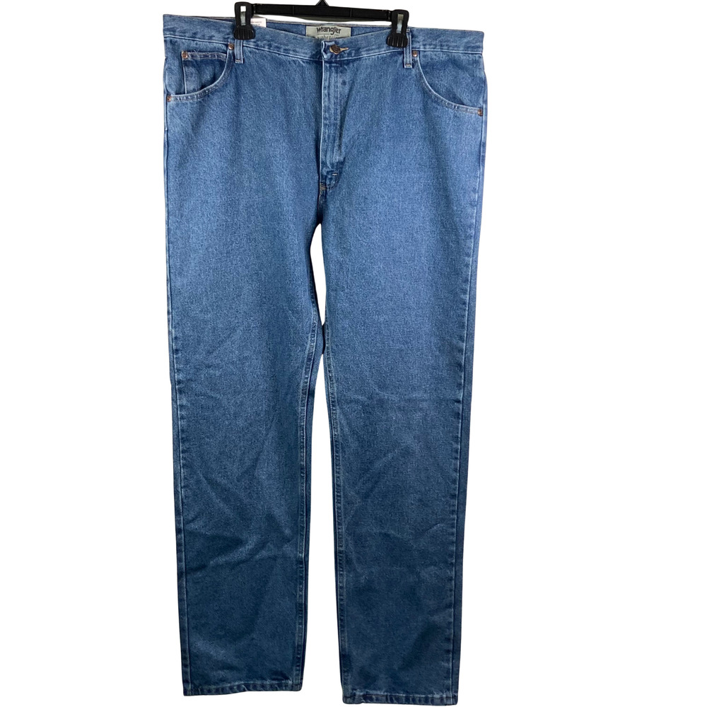 Wrangler Authentics Jeans Mens 42x34 Blue Classic Fit Straight Leg Denim Pants